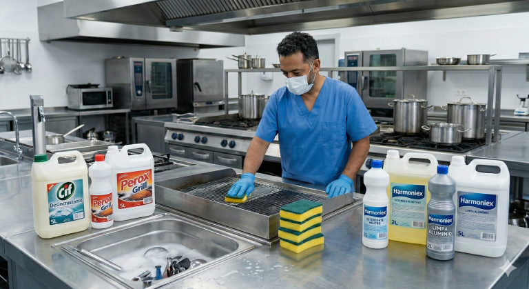 Restaurantes e cozinhas industriais estão sujeitos às exigências da Vigilância Sanitária e precisam de produtos aprovados para uso em ambientes de manipulação de alimentos.